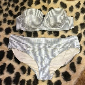 JCrew Seersucker Bathing Suit